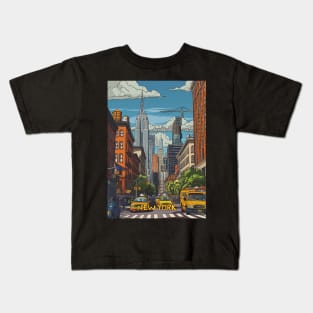 NewYork Cartoon Style Kids T-Shirt